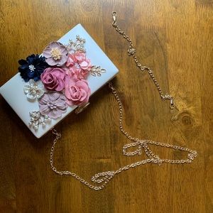 Floral & Pearl Formal Clutch